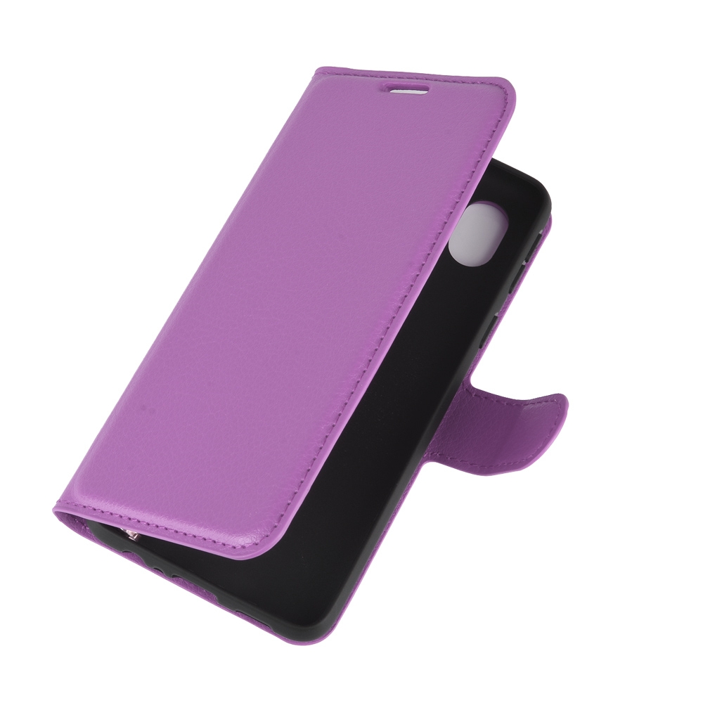 עבור Samsung Galaxy M01 Core כיסוי ארנק / ספר עשוי מעור בצבע סגול עם חריצים לכרטיסי אשראי