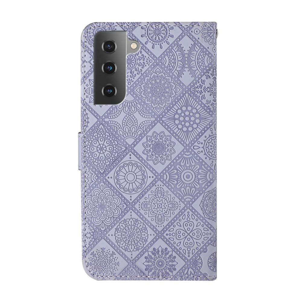 עבור Samsung Galaxy S23 כיסוי ארנק / ספר עשוי מעור בצבע סגול עם חריצים לכרטיסי אשראי