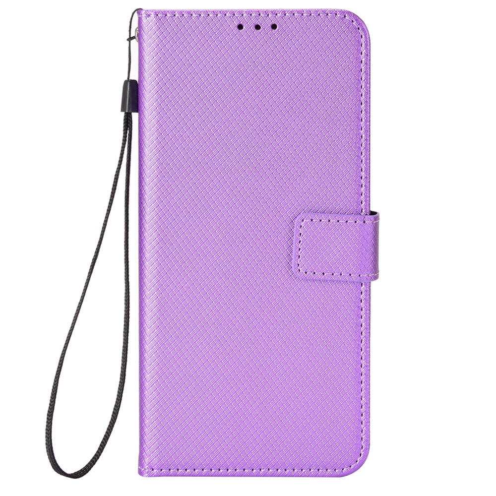עבור Samsung Galaxy Z Fold3 5G כיסוי ארנק / ספר עשוי מעור בצבע סגול עם חריצים לכרטיסי אשראי