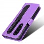 עבור Samsung Galaxy Z Fold3 5G כיסוי ארנק / ספר עשוי מעור בצבע סגול עם חריצים לכרטיסי אשראי