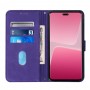 עבור Xiaomi 13 Lite כיסוי ארנק / ספר עשוי מעור בצבע סגול עם חריצים לכרטיסי אשראי