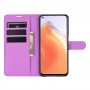 עבור Xiaomi Mi 10T 5G כיסוי ארנק / ספר עשוי מעור בצבע סגול עם חריצים לכרטיסי אשראי