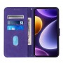עבור Xiaomi Redmi Note 12 Turbo כיסוי ארנק / ספר עשוי מעור בצבע סגול עם חריצים לכרטיסי אשראי
