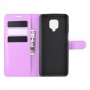 עבור Xiaomi Redmi Note 9 Pro כיסוי ארנק / ספר עשוי מעור בצבע סגול עם חריצים לכרטיסי אשראי