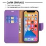 עבור Apple iPhone 13 Pro כיסוי ארנק / ספר עשוי מעור בצבע סגול עם חריצים לכרטיסי אשראי