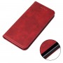 עבור Apple iPhone SE (2022) כיסוי ארנק / ספר עשוי מעור בצבע אדום עם חריצים לכרטיסי אשראי