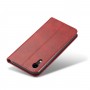 עבור Apple iPhone XR כיסוי ארנק / ספר עשוי מעור בצבע אדום עם חריצים לכרטיסי אשראי