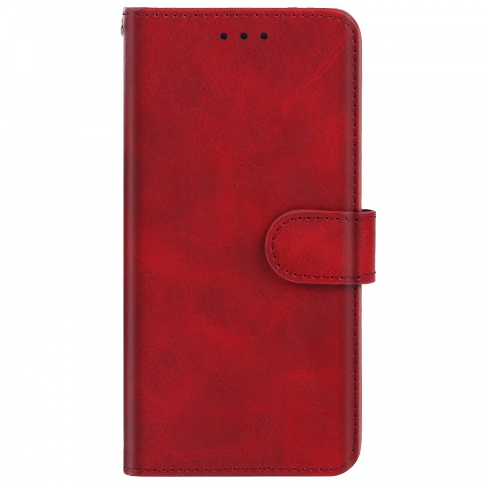עבור Asus ROG Phone 6 כיסוי ארנק / ספר עשוי מעור בצבע אדום עם חריצים לכרטיסי אשראי