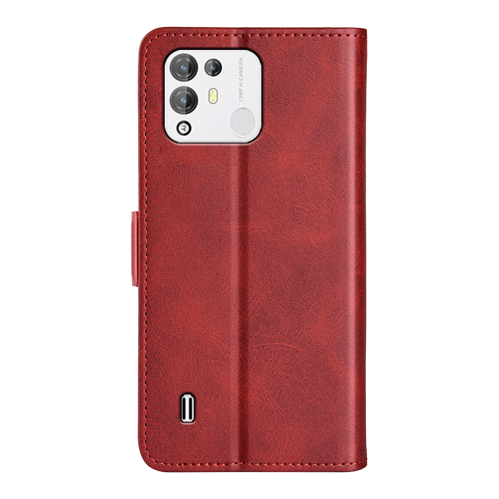 עבור Blackview A55 Pro כיסוי ארנק / ספר עשוי מעור בצבע אדום עם חריצים לכרטיסי אשראי