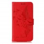 עבור Google Pixel 3 XL כיסוי ארנק / ספר עשוי מעור בצבע אדום עם חריצים לכרטיסי אשראי