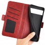 עבור Google Pixel 7 Pro כיסוי ארנק / ספר עשוי מעור בצבע אדום עם חריצים לכרטיסי אשראי