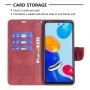 עבור Google Pixel 8 Pro כיסוי ארנק / ספר עשוי מעור בצבע אדום עם חריצים לכרטיסי אשראי