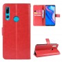 עבור Huawei Y9 Prime (2019) כיסוי ארנק / ספר עשוי מעור בצבע אדום עם חריצים לכרטיסי אשראי