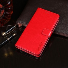 עבור LG G7 ThinQ כיסוי ארנק / ספר עשוי מעור בצבע אדום עם חריצים לכרטיסי אשראי