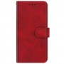 עבור LG Velvet כיסוי ארנק / ספר עשוי מעור בצבע אדום עם חריצים לכרטיסי אשראי