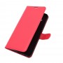 עבור Nokia 8.3 5G כיסוי ארנק / ספר עשוי מעור בצבע אדום עם חריצים לכרטיסי אשראי
