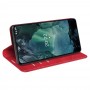 עבור Nokia G21 כיסוי ארנק / ספר עשוי מעור בצבע אדום עם חריצים לכרטיסי אשראי