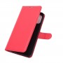 עבור OnePlus Nord N100 כיסוי ארנק / ספר עשוי מעור בצבע אדום עם חריצים לכרטיסי אשראי