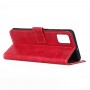 עבור Oppo Reno5 Pro 5G כיסוי ארנק / ספר עשוי מעור בצבע אדום עם חריצים לכרטיסי אשראי