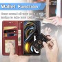 עבור Realme GT 5G כיסוי ארנק / ספר עשוי מעור בצבע אדום עם חריצים לכרטיסי אשראי