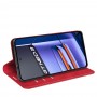 עבור Realme GT Neo 3 כיסוי ארנק / ספר עשוי מעור בצבע אדום עם חריצים לכרטיסי אשראי