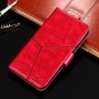 עבור Realme Narzo 20A כיסוי ארנק / ספר עשוי מעור בצבע אדום עם חריצים לכרטיסי אשראי