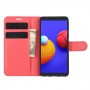 עבור Samsung Galaxy A01 Core כיסוי ארנק / ספר עשוי מעור בצבע אדום עם חריצים לכרטיסי אשראי