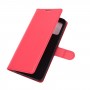 עבור Samsung Galaxy A02s כיסוי ארנק / ספר עשוי מעור בצבע אדום עם חריצים לכרטיסי אשראי