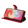 עבור Samsung Galaxy A04e כיסוי ארנק / ספר עשוי מעור בצבע אדום עם חריצים לכרטיסי אשראי