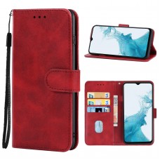 עבור Samsung Galaxy A23 כיסוי ארנק / ספר עשוי מעור בצבע אדום עם חריצים לכרטיסי אשראי