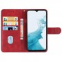 עבור Samsung Galaxy A23 כיסוי ארנק / ספר עשוי מעור בצבע אדום עם חריצים לכרטיסי אשראי