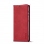 עבור Samsung Galaxy A24 4G כיסוי ארנק / ספר עשוי מעור בצבע אדום עם חריצים לכרטיסי אשראי