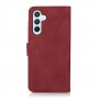 עבור Samsung Galaxy A34 כיסוי ארנק / ספר עשוי מעור בצבע אדום עם חריצים לכרטיסי אשראי