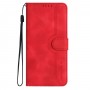 עבור Samsung Galaxy A54 כיסוי ארנק / ספר עשוי מעור בצבע אדום עם חריצים לכרטיסי אשראי