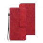 עבור Samsung Galaxy A70s כיסוי ארנק / ספר עשוי מעור בצבע אדום עם חריצים לכרטיסי אשראי