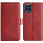 עבור Samsung Galaxy M33 כיסוי ארנק / ספר עשוי מעור בצבע אדום עם חריצים לכרטיסי אשראי