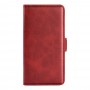 עבור Samsung Galaxy M33 כיסוי ארנק / ספר עשוי מעור בצבע אדום עם חריצים לכרטיסי אשראי