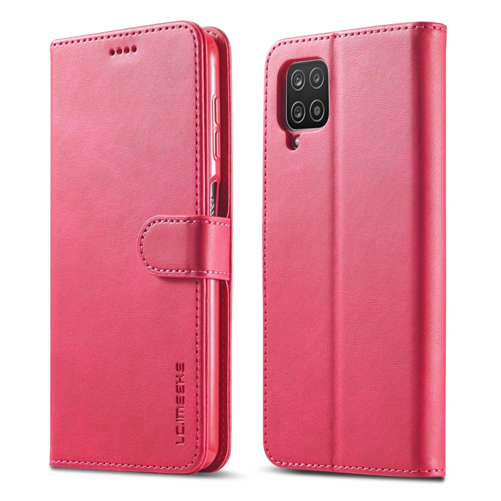 עבור Samsung Galaxy M53 כיסוי ארנק / ספר עשוי מעור בצבע אדום עם חריצים לכרטיסי אשראי