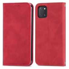 עבור Samsung Galaxy Note10 Lite כיסוי ארנק / ספר עשוי מעור בצבע אדום עם חריצים לכרטיסי אשראי