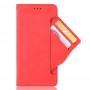 עבור Samsung Galaxy Note10+ כיסוי ארנק / ספר עשוי מעור בצבע אדום עם חריצים לכרטיסי אשראי