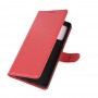 עבור Samsung Galaxy Note20 כיסוי ארנק / ספר עשוי מעור בצבע אדום עם חריצים לכרטיסי אשראי