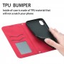 עבור Samsung Galaxy Note20 Ultra כיסוי ארנק / ספר עשוי מעור בצבע אדום עם חריצים לכרטיסי אשראי