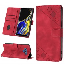 עבור Samsung Galaxy Note9 כיסוי ארנק / ספר עשוי מעור בצבע אדום עם חריצים לכרטיסי אשראי