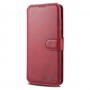 עבור Samsung Galaxy S20 FE 2022 כיסוי ארנק / ספר עשוי מעור בצבע אדום עם חריצים לכרטיסי אשראי
