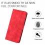 עבור Samsung Galaxy S23 Ultra כיסוי ארנק / ספר עשוי מעור בצבע אדום עם חריצים לכרטיסי אשראי