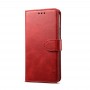 עבור Samsung Galaxy S9 כיסוי ארנק / ספר עשוי מעור בצבע אדום עם חריצים לכרטיסי אשראי