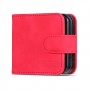 עבור Samsung Galaxy Z Flip5 כיסוי ארנק / ספר עשוי מעור בצבע אדום עם חריצים לכרטיסי אשראי