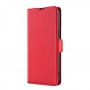 עבור TCL 405 כיסוי ארנק / ספר עשוי מעור בצבע אדום עם חריצים לכרטיסי אשראי