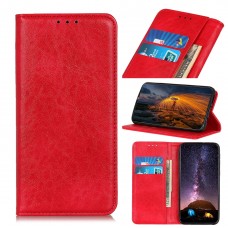 עבור Xiaomi 12T כיסוי ארנק / ספר עשוי מעור בצבע אדום עם חריצים לכרטיסי אשראי