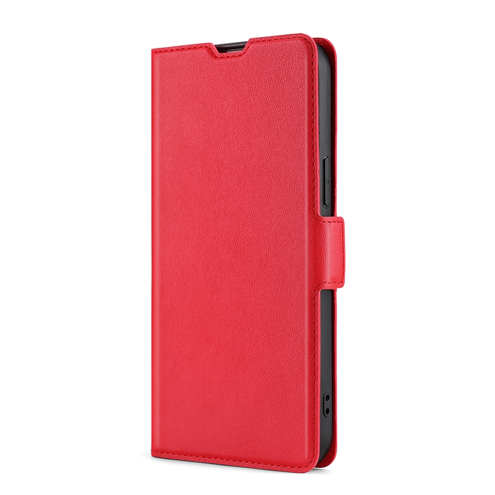 עבור Xiaomi 13 כיסוי ארנק / ספר עשוי מעור בצבע אדום עם חריצים לכרטיסי אשראי